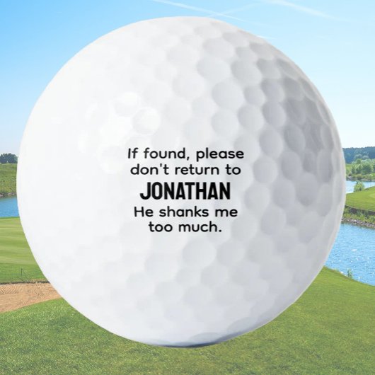 Grappig golfer cadeau voor hem op maat naam golfballen