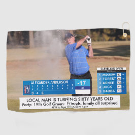 Grappig Golfnieuws ️♂ 40e 50e 60e Man Verjaardag Golfhanddoek