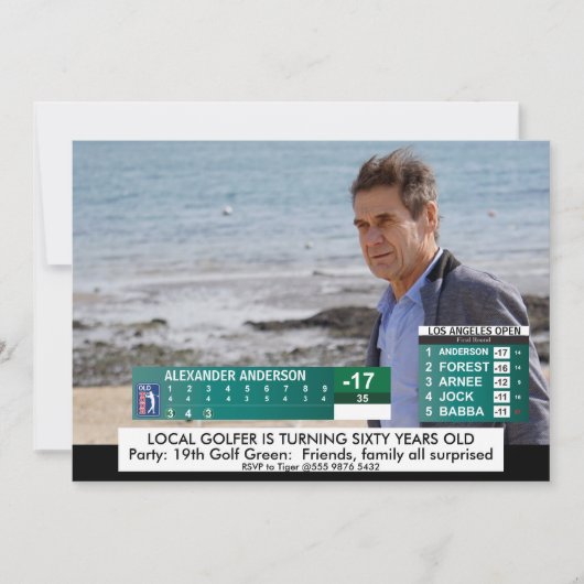 Grappig Golfnieuws ️♂ 40e 50e 60e verjaardag van d Kaart (Voorkant)