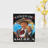 Grappig Golfo de America Mexicaanse stijl Grappig Kaart (Gele Bloem)