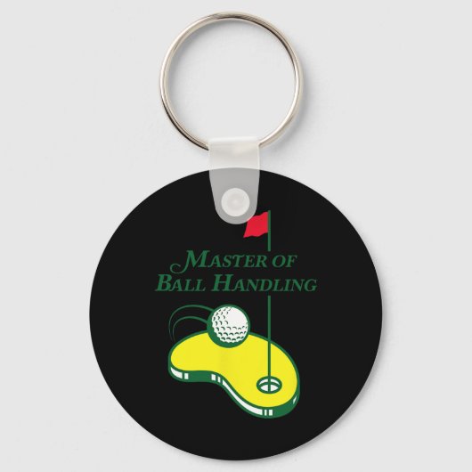 Grappig Golfshirt - Meester Balhantering Voor Mann Sleutelhanger (Voorkant)