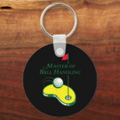 Grappig Golfshirt - Meester Balhantering Voor Mann Sleutelhanger (Voorkant)
