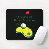 Grappig Golfshirt - Meester van balbehandeling voo Muismat (Met muis)