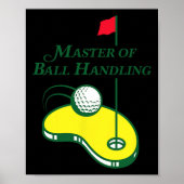 Grappig Golfshirt - Meester van Balhandling voor M Poster (Voorkant)