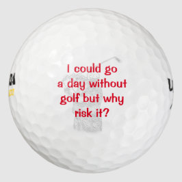 Grappig golfthema golfballen