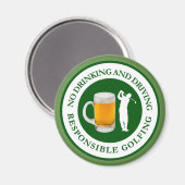 Grappig golfthema magneet (Voorkant / Achterkant)