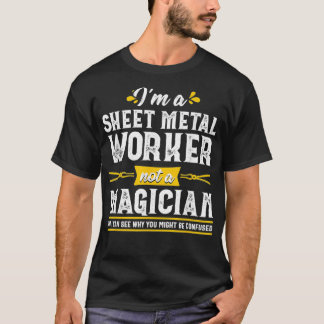 Grappig goochelaar plaatwerk werknemer cadeau Mann T-shirt