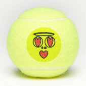 Grappig goofy gezicht tennisballen (Voorkant)