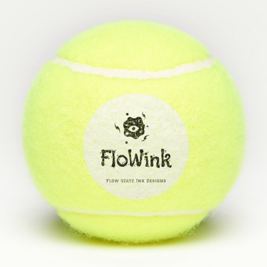 Grappig goofy gezicht tennisballen (Achterkant)