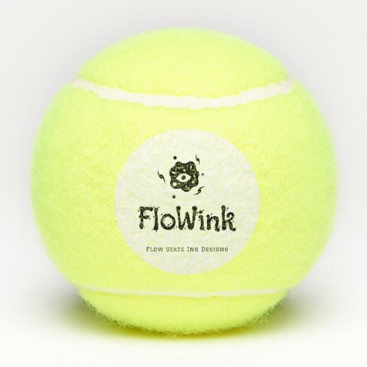 Grappig goofy gezicht tennisballen (Achterkant)