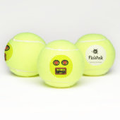 Grappig goofy gezicht tennisballen (Multi)