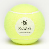 Grappig goofy gezicht tennisballen (Achterkant)