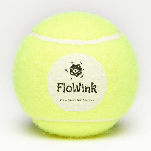 Grappig goofy gezicht tennisballen (Achterkant)