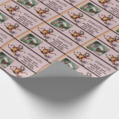 Grappig Goofy Paard Verjaardag Naam Sentiment Cadeaupapier (Hoek)