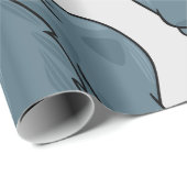 Grappig Gorilla Cool Blue Ape Animal Design Cadeaupapier (Rol Hoek)