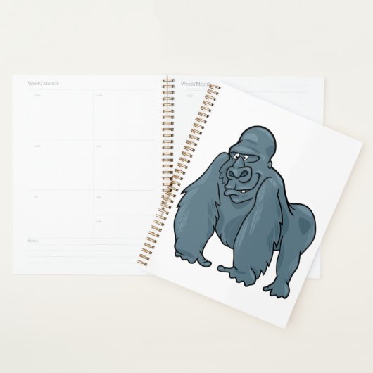 Grappig Gorilla Cool Blue Ape Animal Design Planner (Display)