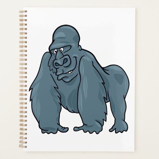 Grappig Gorilla Cool Blue Ape Animal Design Planner (Voorkant)