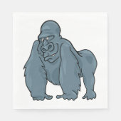 Grappig Gorilla Cool Blue Ape Animal Design Servet (Voorkant)