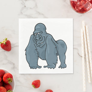 Grappig Gorilla Cool Blue Ape Animal Design Servet