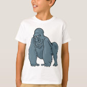 Grappig Gorilla Cool Blue Ape Animal Design T-shirt (Voorkant)