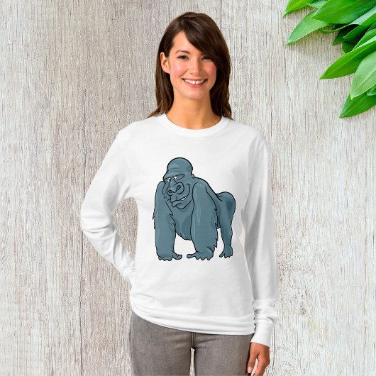 Grappig Gorilla Cool Blue Ape Animal Design T-shirt