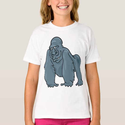 Grappig Gorilla Cool Blue Ape Animal Design T-shirt (Voorkant)