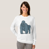 Grappig Gorilla Cool Blue Ape Animal Design T-shirt (Voorkant volledig)