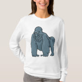 Grappig Gorilla Cool Blue Ape Animal Design T-shirt (Voorkant)