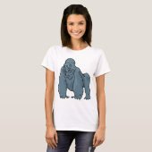 Grappig Gorilla Cool Blue Ape Animal Design T-shirt (Voorkant volledig)