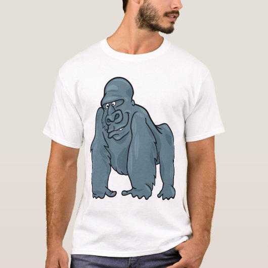 Grappig Gorilla Cool Blue Ape Animal Design T-shirt (Voorkant)