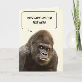 Grappig Gorilla custom wenskaart Kaart