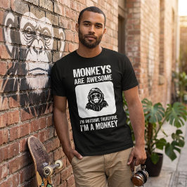 Grappig Gorilla Hoodie Ontwerp voor Dierenliefhebb T-shirt