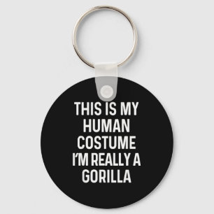 Grappig Gorilla Kostuum Shirt Halloween Volwassene Sleutelhanger