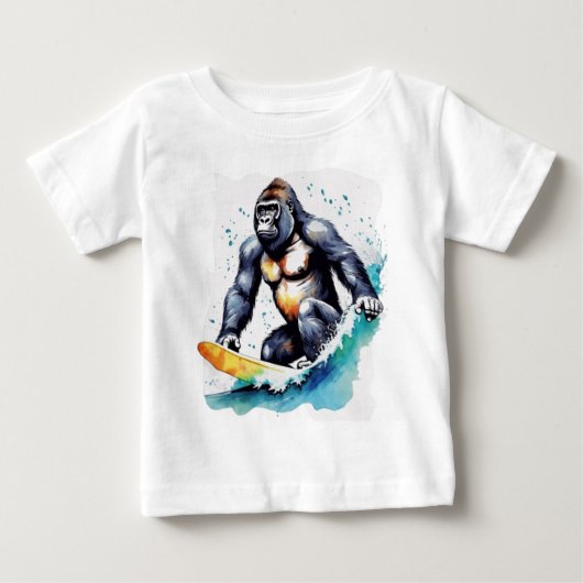 Grappig gorilla surfen (Voorkant)
