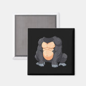 Grappig gorillalichaamkostuum gorilla's voor manne magneet (Voorkant / Achterkant)