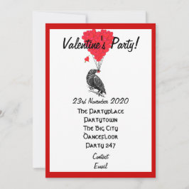 Grappig gothic kraai valentijnen feest kaart
