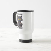 Grappig gouden stilte kat sarcasme reisbeker (Voorkant links)