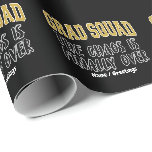 Grappig Grad Squad-cadeau De chaos is eindelijk vo Cadeaupapier (Rol Hoek)