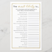 Grappig graduation Party Game - Meest waarschijnli (Voorkant)