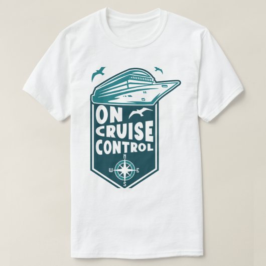 Grappig Grafisch 'Op Cruise Control' T-shirt (Design voorkant)