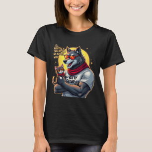 Grappig grafisch T-shirt zal u beschermen Kitten A