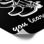 Grappig grafisch teken leeft een dans die je leert poster (Hoek)