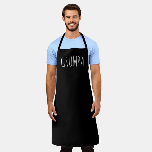 Grappig Grappa voor Chagrijnige Opa Schort (Gedragen)