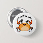 Grappig grappig krab Pun Ronde Button 5,7 Cm (Voorkant /achterkant)