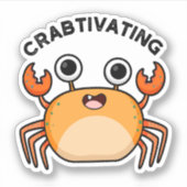 Grappig grappig krab Pun Sticker (Voorkant)