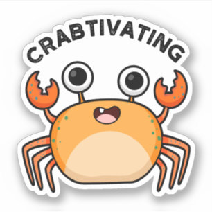 Grappig grappig krab Pun Sticker