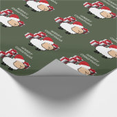 Grappig grappig schattig kerstschaap Wrappen Pape Cadeaupapier (Hoek)