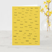 Grappig grappig veel, mini Bedankt! Kaart (Gele Bloem)