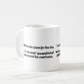 Grappig, grappig-verdediging, gift-voor haar, gift koffiemok (Voorkant links)