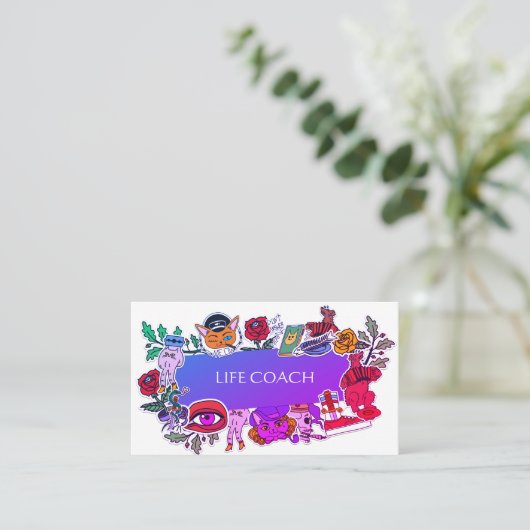 Grappig grappige cartoon visitekaartje (Staand voorkant)